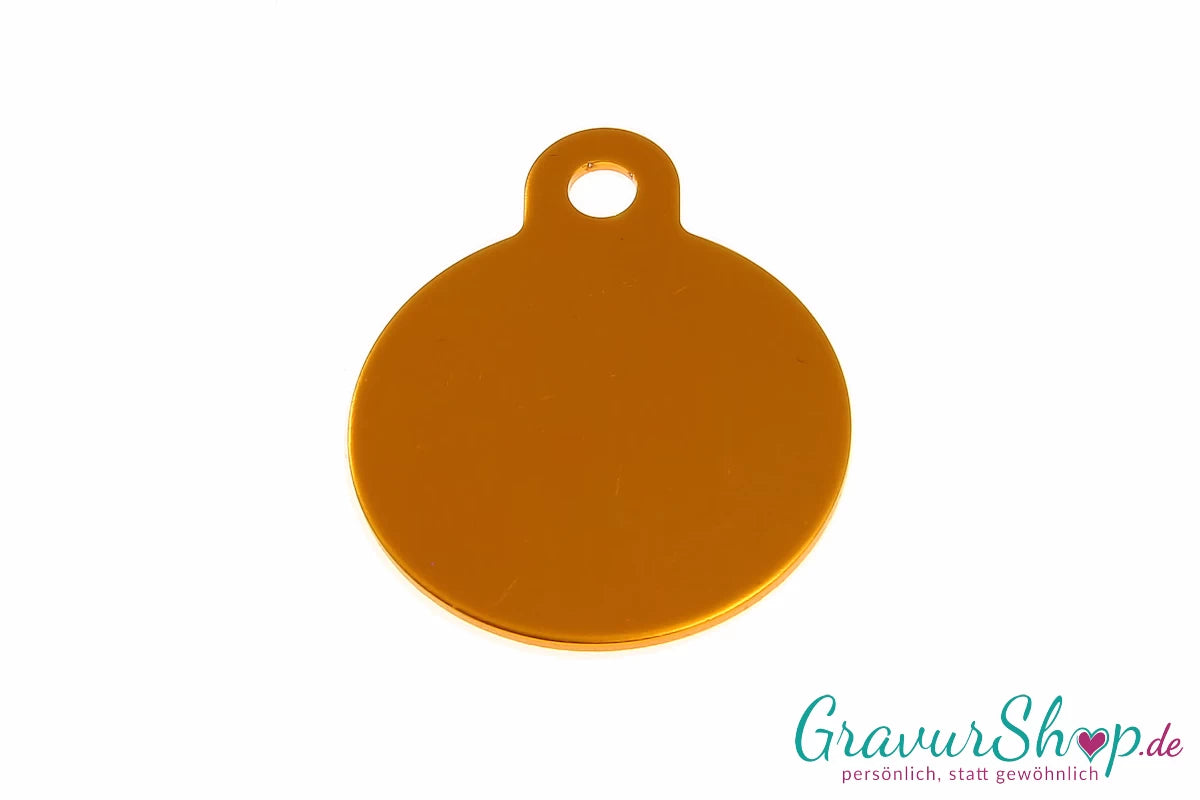 Hundemarke 30 gold mit Gravur