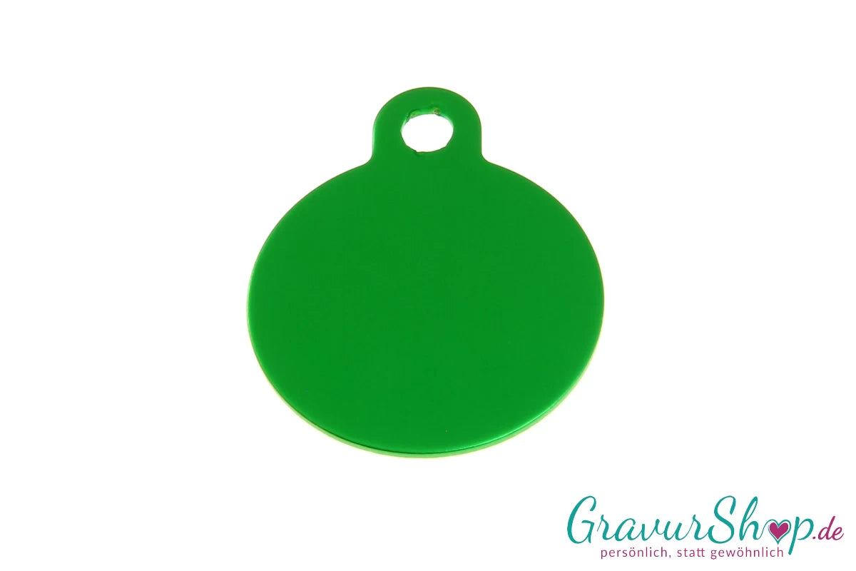 Hundemarke 30 grün mit Gravur