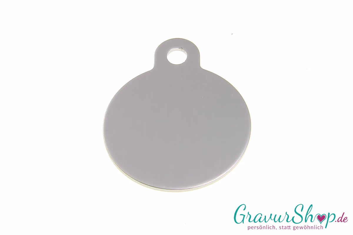 Hundemarke 30 silber mit Gravur