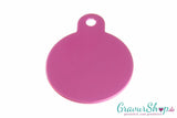 Hundemarke 30mm rosa mit Gravur