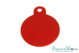Hundemarke 30mm rot mit Gravur