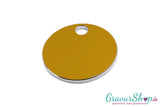 Hundemarke rund gold klein gravierbar