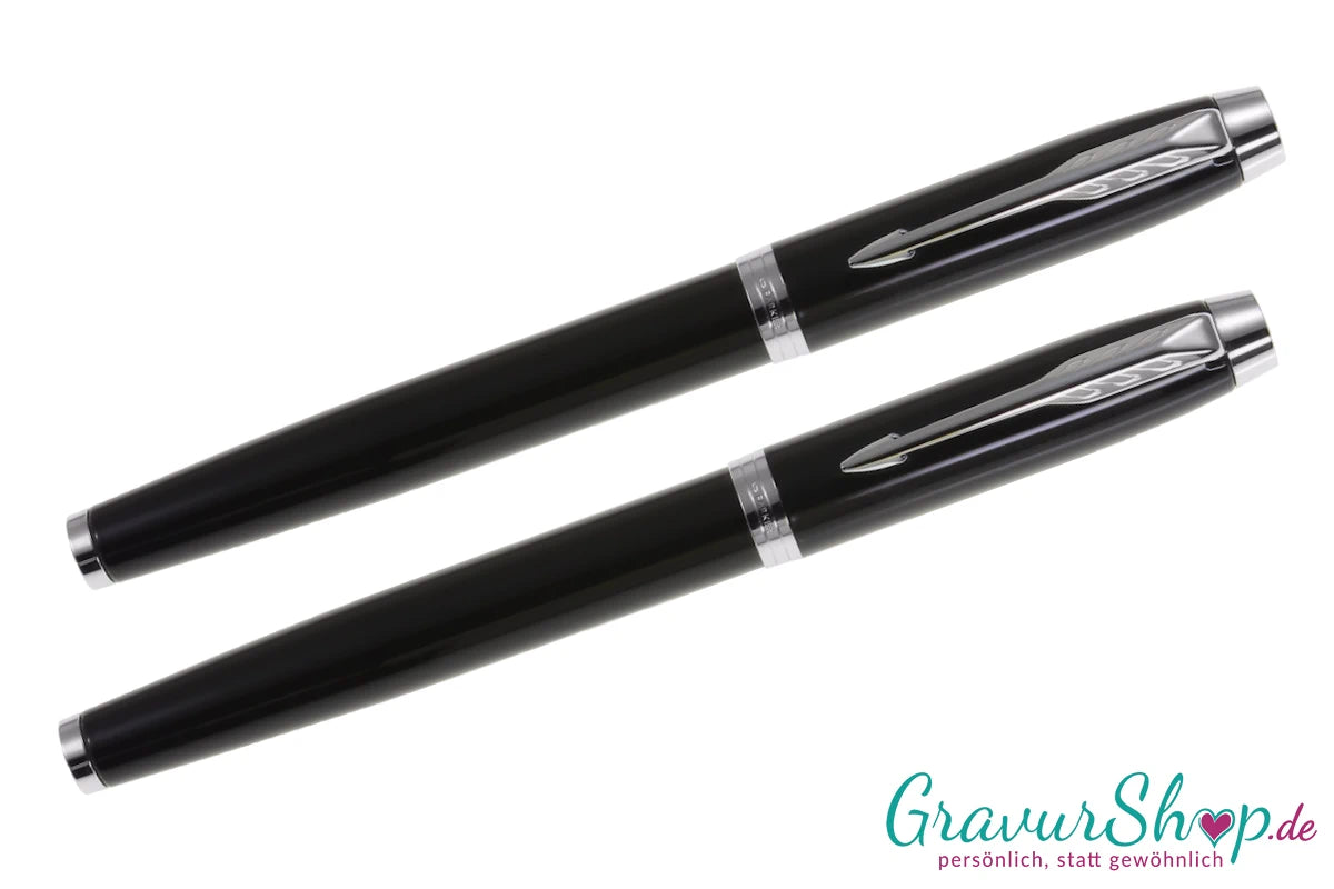 Parker IM F + T black lacquer C.C. mit Gravur