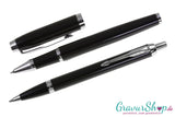 Parker Schreibset IM Kuli und Tintenroller Black Lacquer C.C. mit Gravur