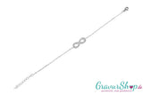 Infinity Armband aus Edelstahl mit 20 Zirkonia