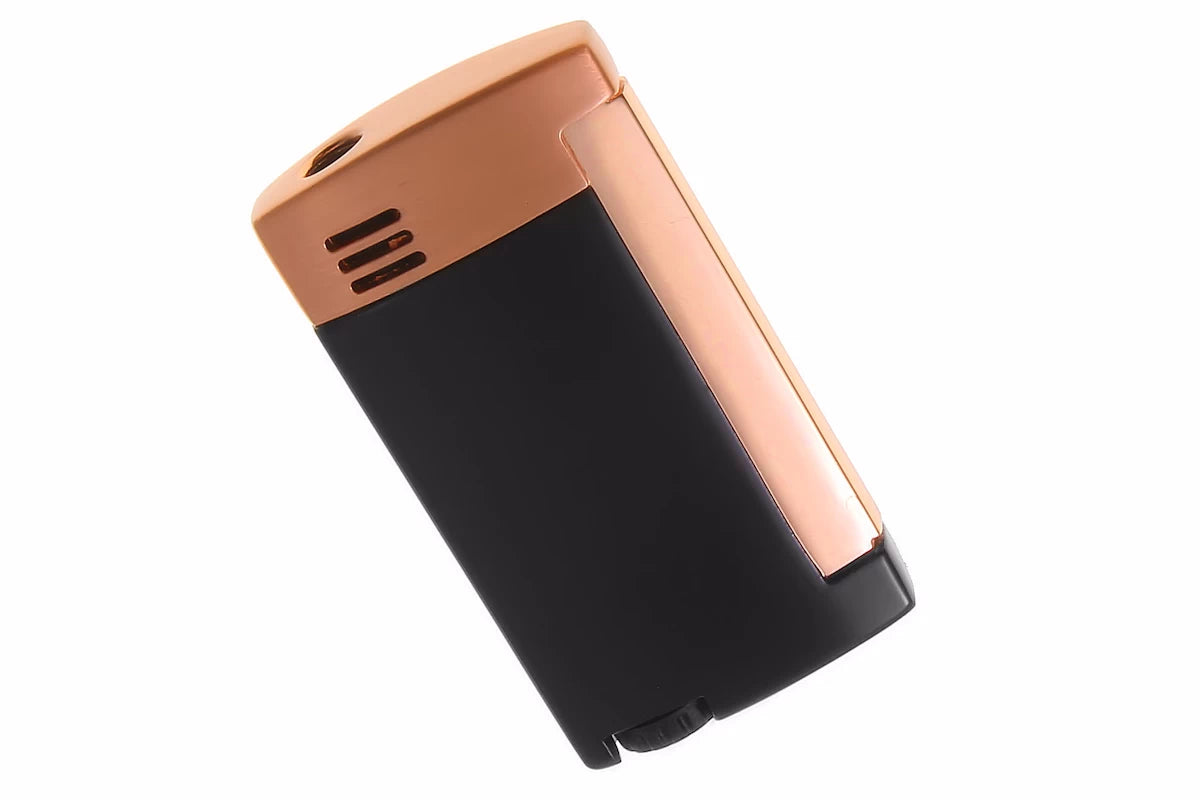 Jet Feuerzeug  schwarz glänzend-rosegold mit Gravur