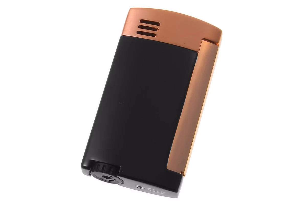 Jet Feuerzeug  schwarz glänzend-rosegold mit persönlicher Gravur