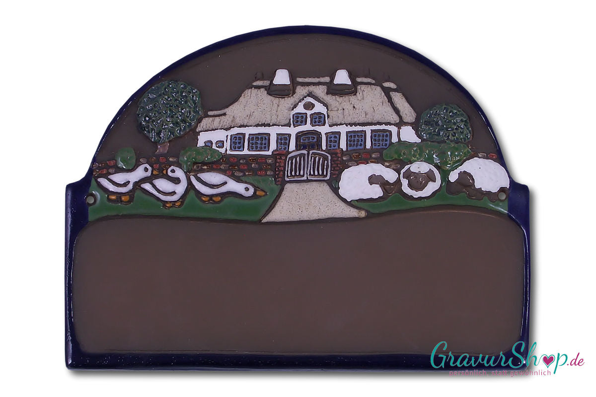 Keramikschild 05 mit Gravur