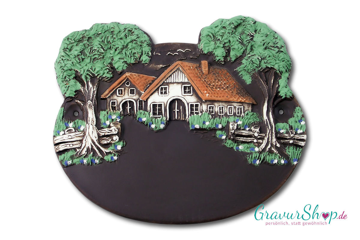 Keramikschild 06 mit Gravur