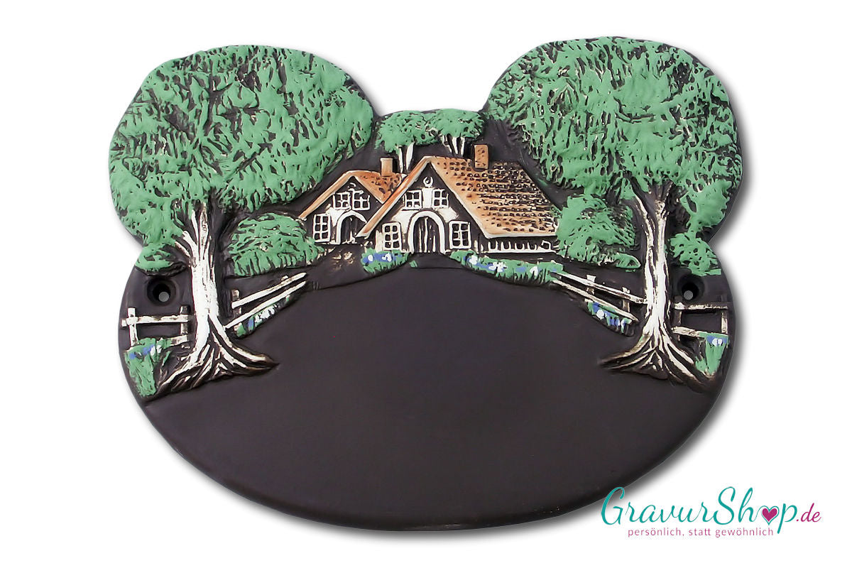 Keramikschild 07 mit Gravur