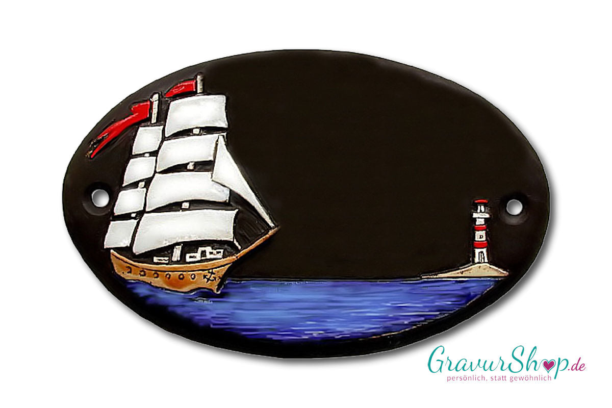 Keramikschild 15 mit Gravur