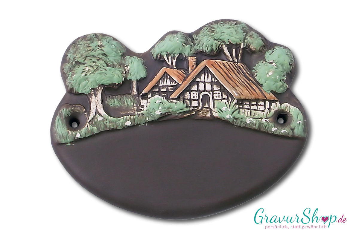 Keramikschild 18 mit Gravur