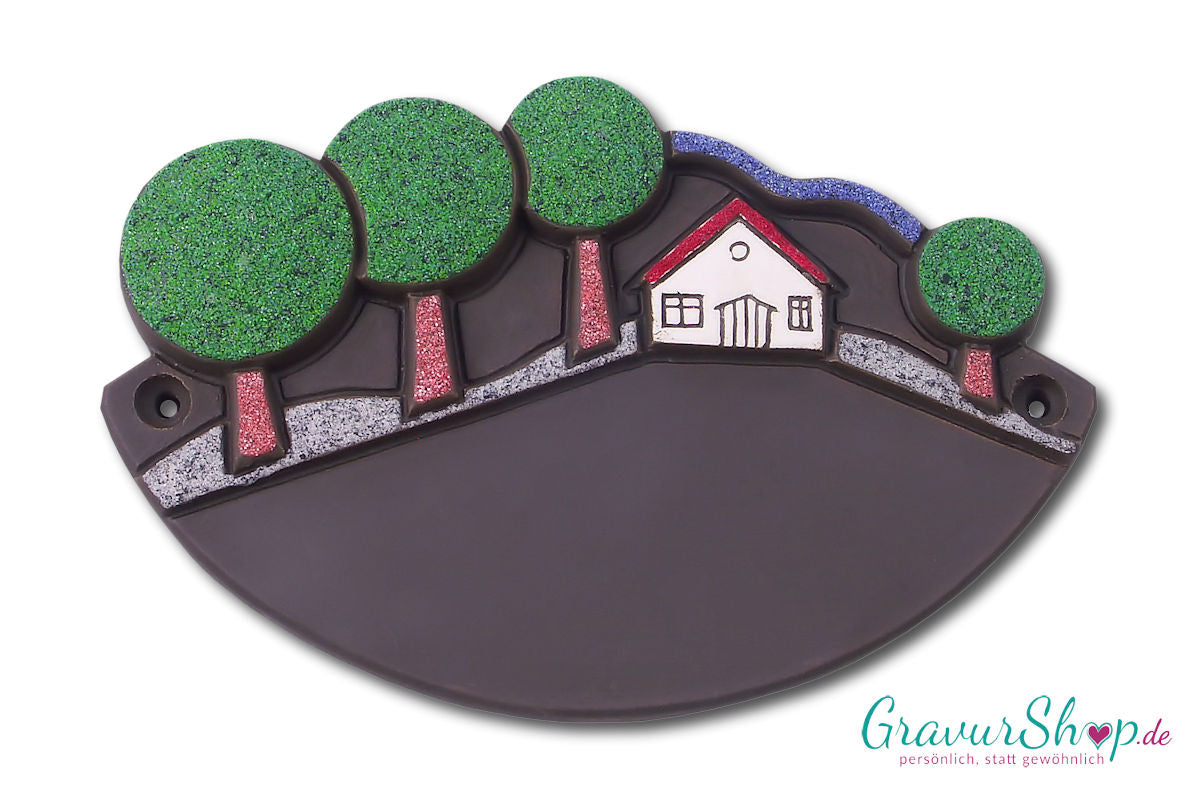 Keramikschild 22 mit Gravur