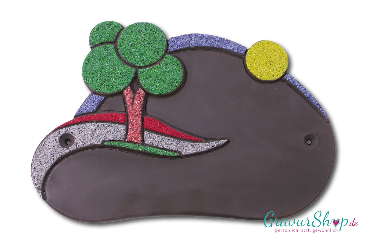 Keramikschild 23 mit Gravur