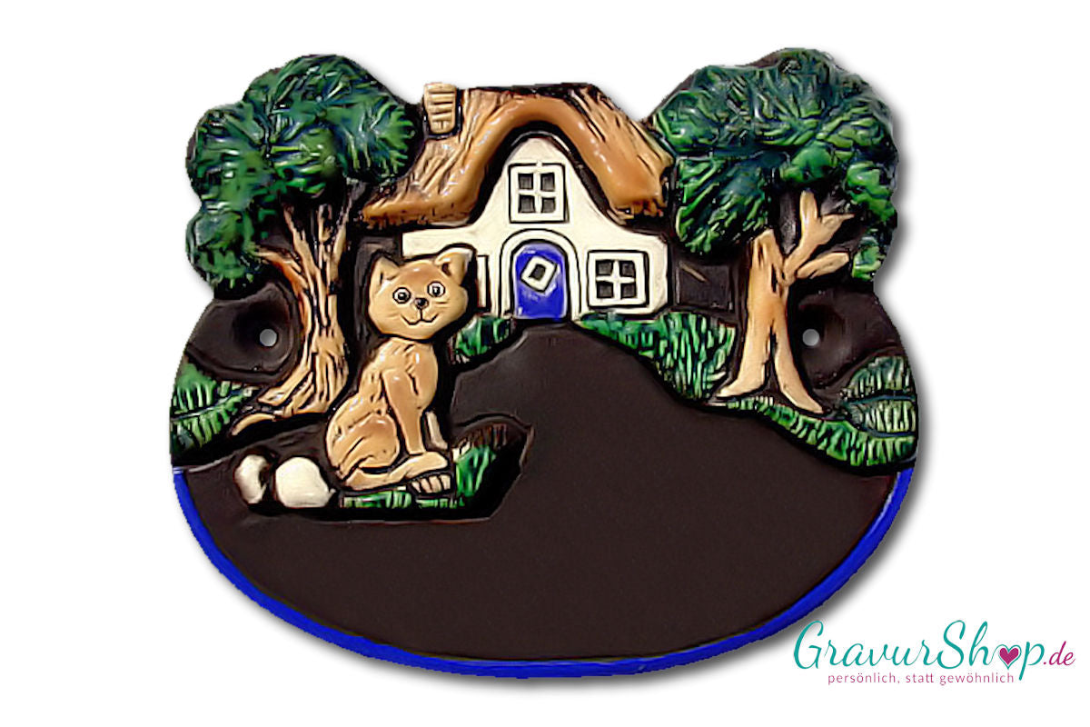 Keramikschild 31 mit Gravur