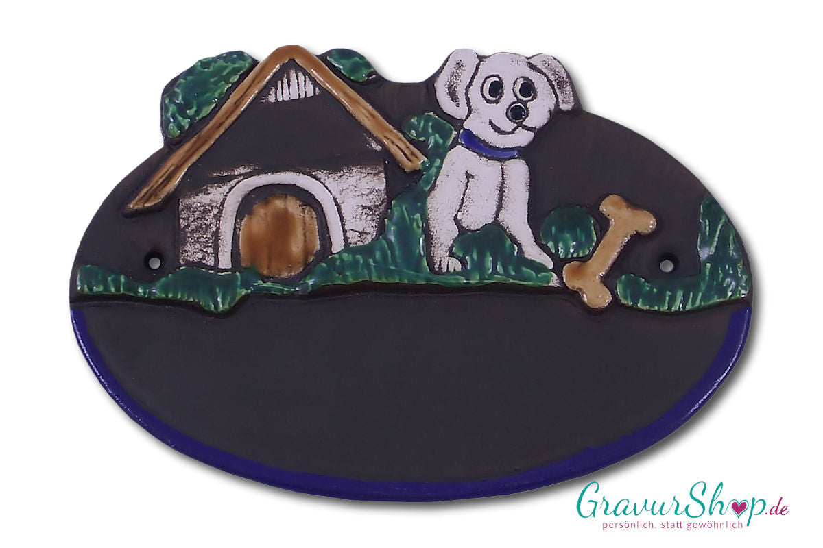 Keramikschild 32 mit Gravur