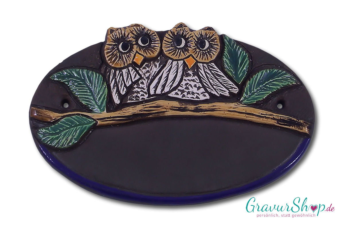 Keramikschild 34 mit Gravur