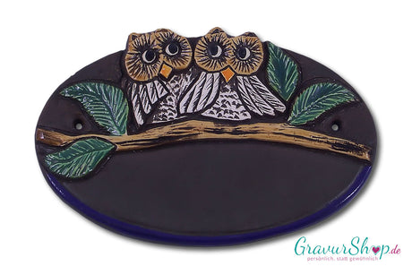 Keramikschild 34 mit Gravur