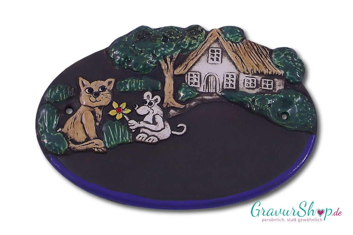 Keramikschild 36 mit Gravur