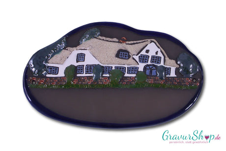 Keramikschild 38 mit Gravur