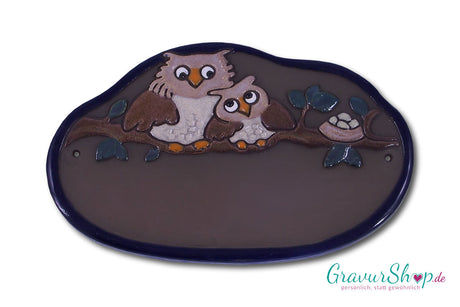 Keramikschild 41 mit Gravur