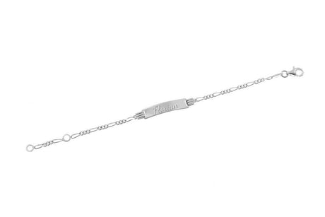 925er Kinder-Armband 11x13cm-13x15cm mit Figarokette inkl. Gravur