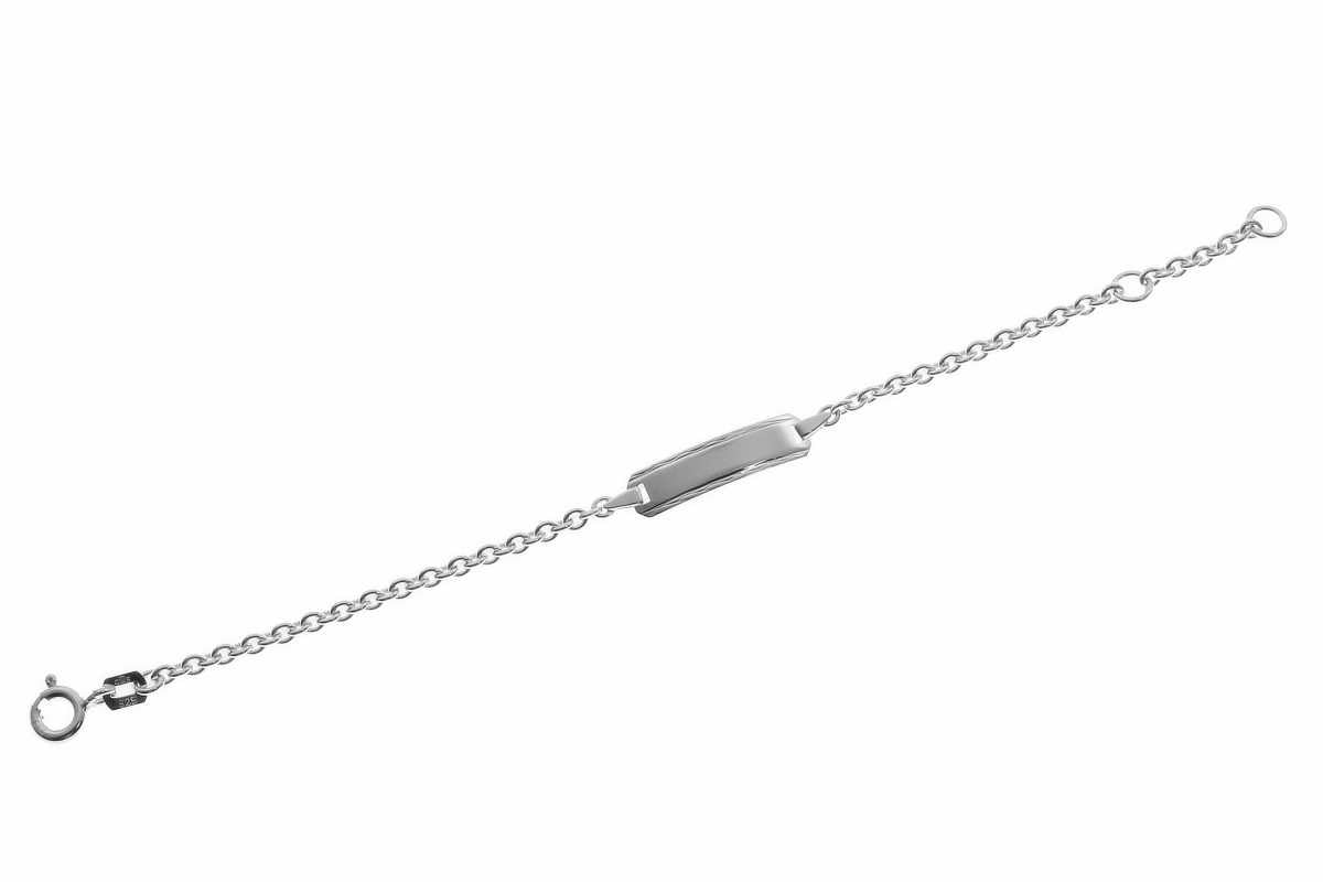 925er Kinder-Armband 12-14cm mit ausgestanztem Herz inkl. persönlicher Gravur