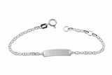 925er Kinder-Armband 12-14cm mit ausgestanztem Herz inkl. persönlicher Gravur