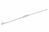 925er Kinder-Armband 12-14cm mit ausgestanztem Herz inkl. persönlicher Gravur
