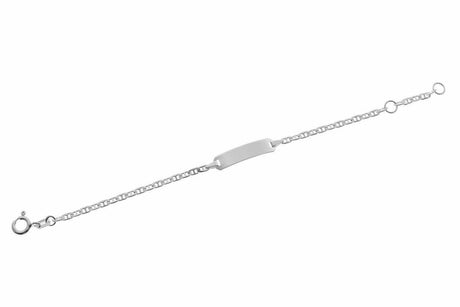ID-Kinderarmband 14 aus 925er Silber, 12 bis 14 cm – mit Namensgravur
