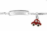925er Kinder-Silberarmband mit Delfin inkl. Gravur