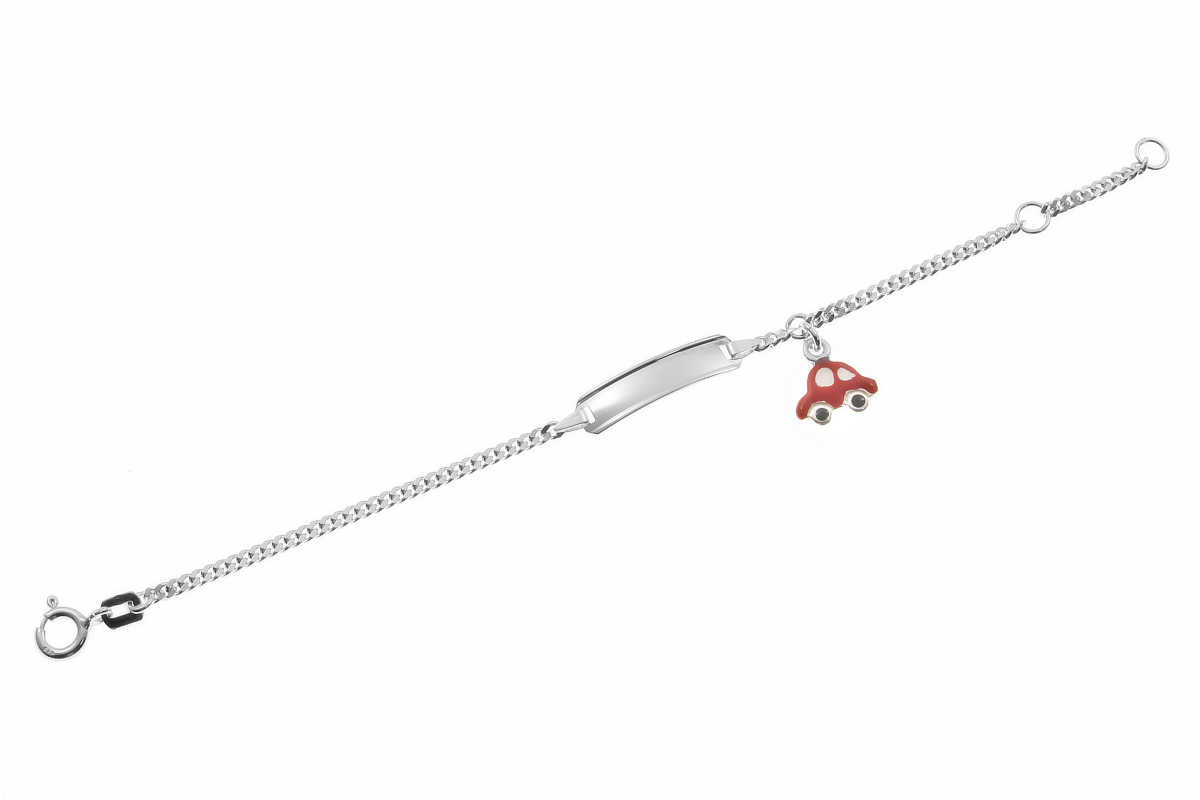 925er Kinder-Silberarmband mit Delfin inkl. Gravur