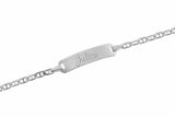 925er Kinder-Armband 12-14cm mit ausgestanztem Herz inkl. persönlicher Gravur