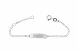 925er Kinder-Figaroarmband mit Mustergravur