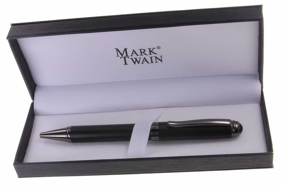 Mark Twain Kugelschreiber im Geschenketui – personalisiert mit deinem Namen