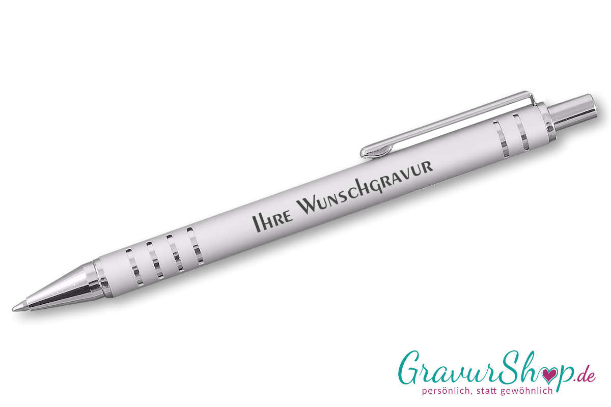 Kugelschreiber 03 mit Gravur Silber
