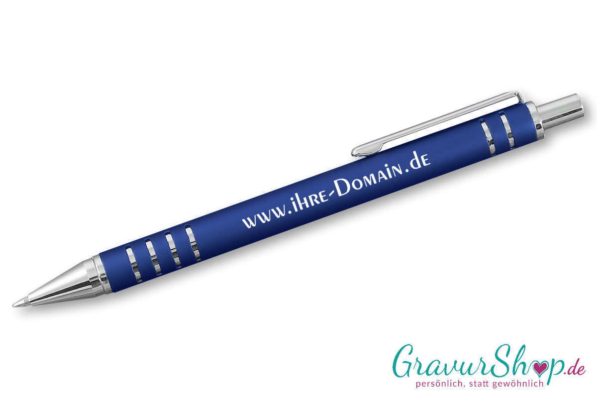 Kugelschreiber 03 mit Gravur Blau