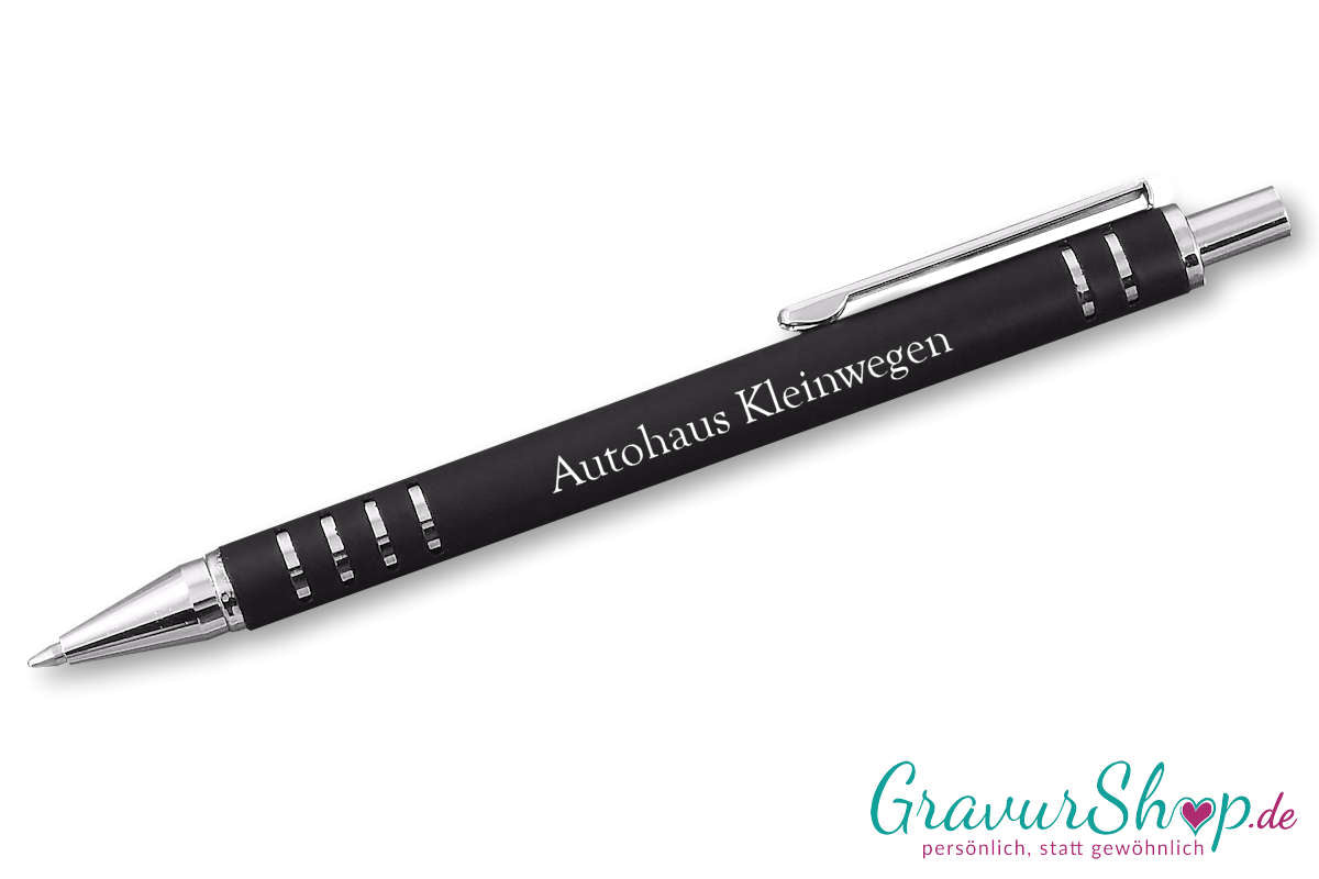 Kugelschreiber 03 mit Gravur Schwarz