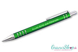 Kugelschreiber 03 mit Gravur Grün
