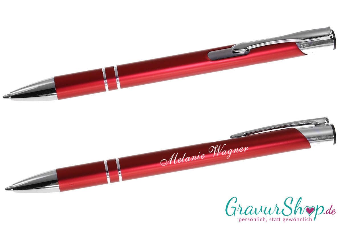 Kugelschreiber 07 mit individueller Gravur Rot