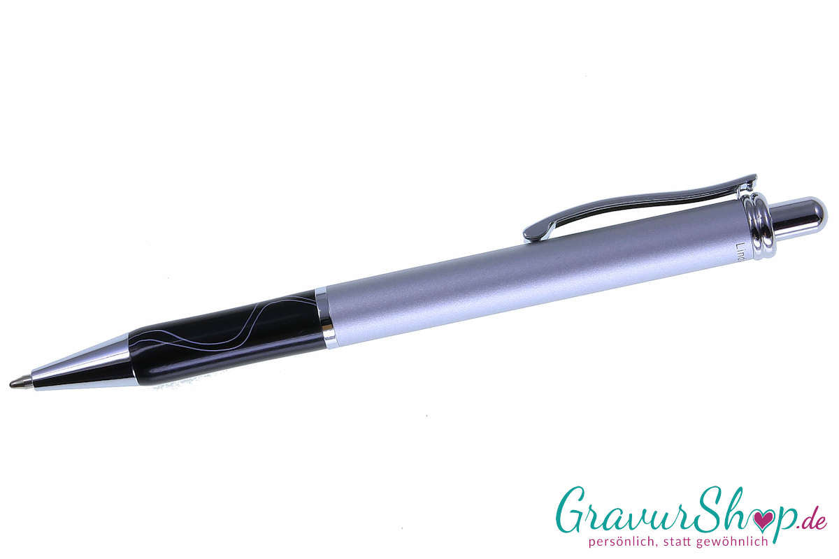 Kugelschreiber 12 Silber mit Gravur Bild 2