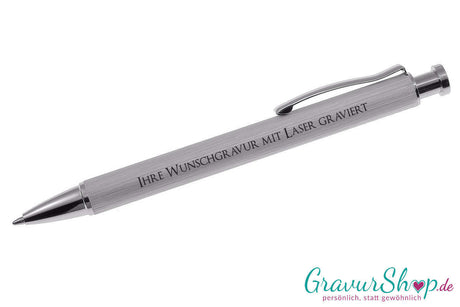 Kugelschreiber 20 mit Gravur Silber Muster
