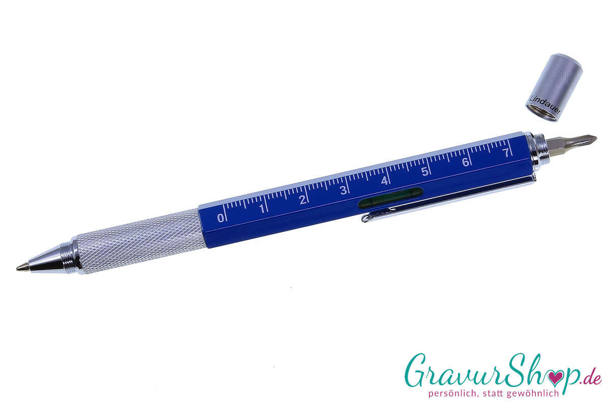 Kugelschreiber 49 mit Gravur Lineal Tools Wasserwaage