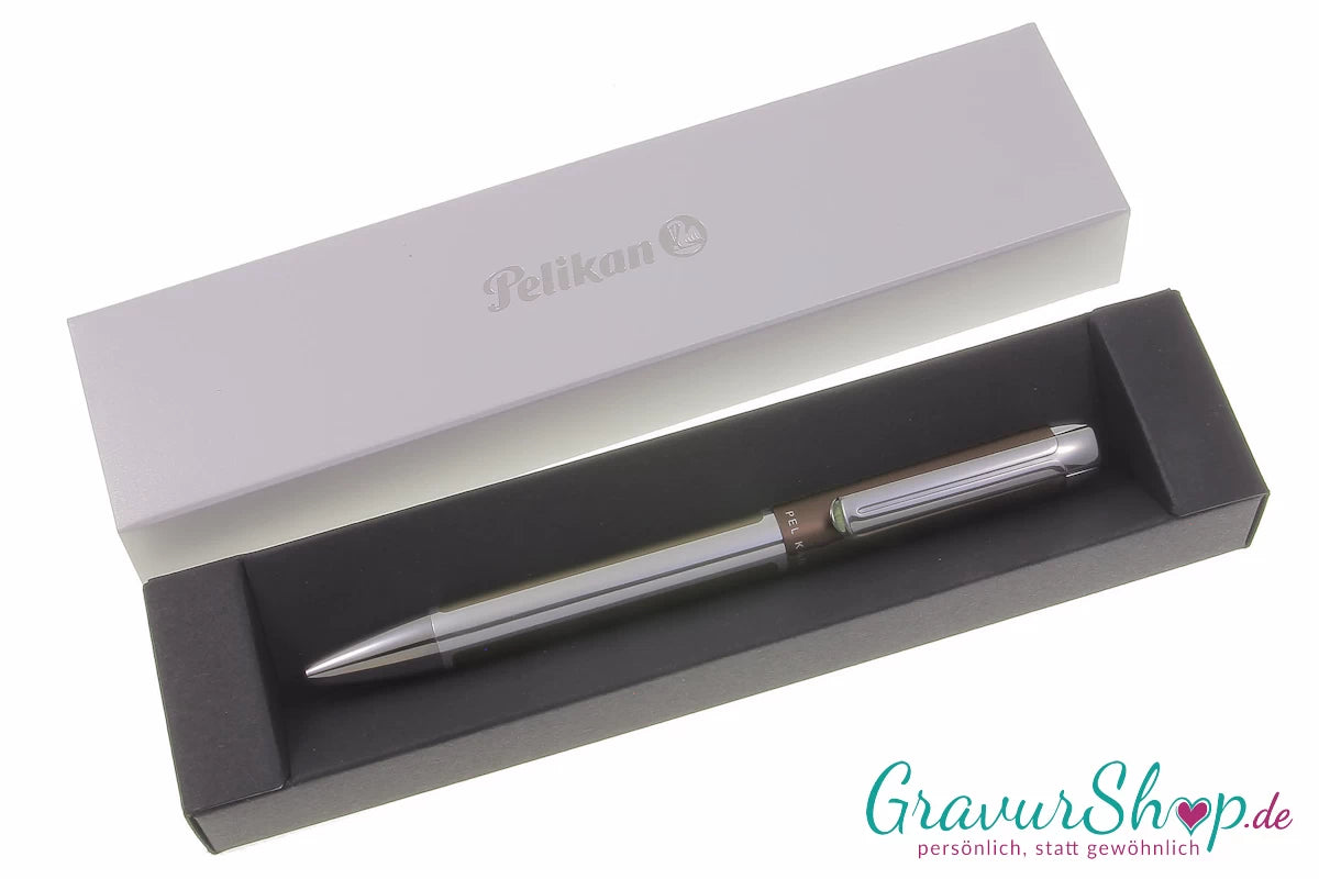 Pelikan Pura Mokka Kugelschreiber mit Gravur im Etui