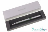 Pelikan Pura Waldgrün Kugelschreiber mit Gravur im Etui