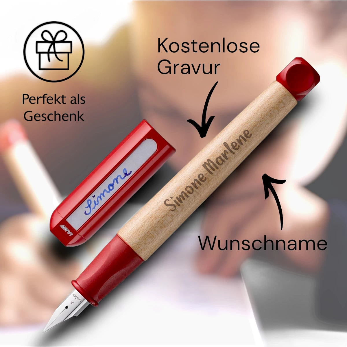 LAMY abc Füllhalter - rot | Füller mit Gravur