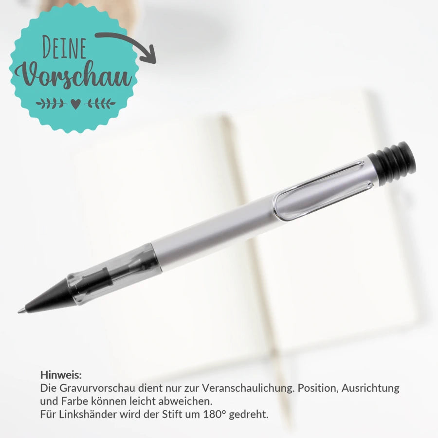 LAMY AL-star - Whitesilver | Kugelschreiber mit Gravur | kostenlos personalisiert