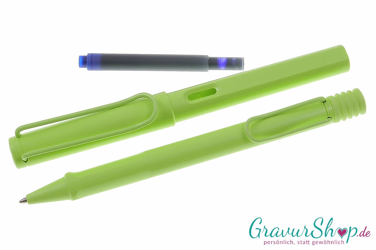 LAMY Safari Schreibset Kuli-Füller springgreen mit Gravur
