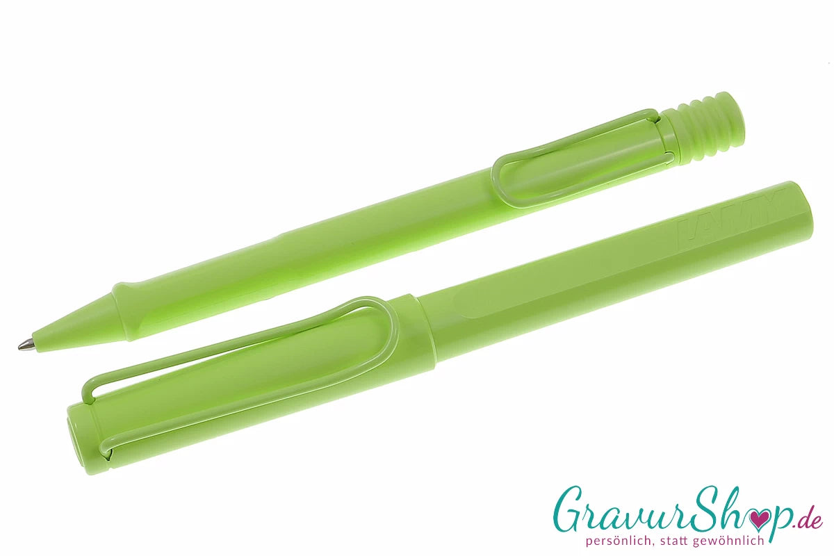 LAMY safari Schreibset Kuli-Rollerball springgreen mit Gravur