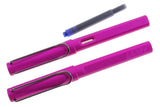 LAMY Safari Schreibset Füller-Tintenroller pink mit Gravur